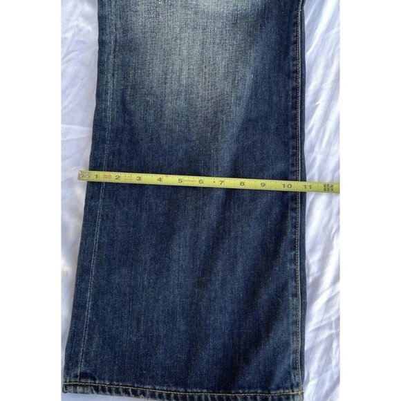 Vintage Ed Hardy Denim Jeans Distressed Look Designer Fashion Mens Size 40x32 - Picture 9 of 15